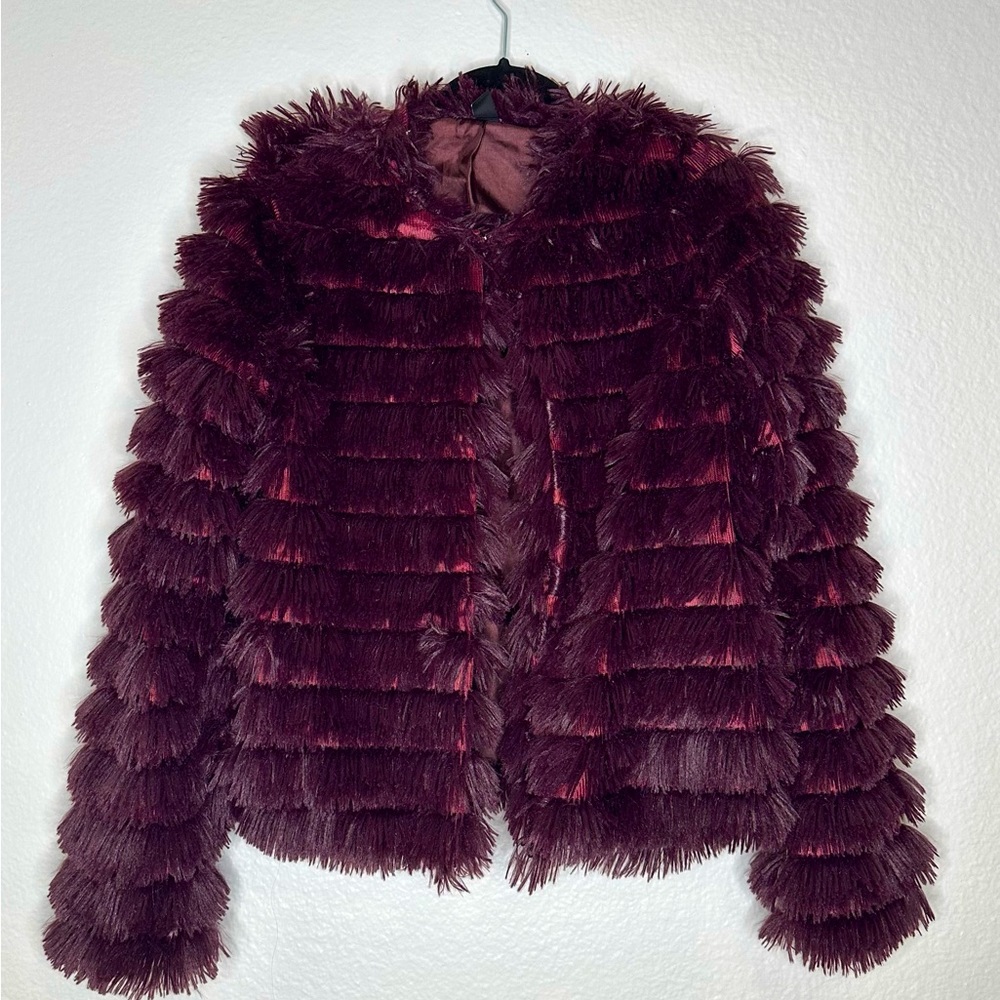 Fabulous Purple Faux Fur Jacket